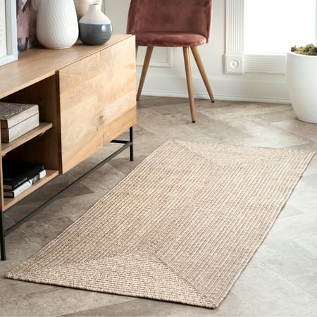 2&#39;6&#34;x12&#39; Runner Wynn Braided Indoor/Outdoor Area Rug Tan - nuLOOM