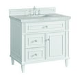 thumbnail image 6 of James Martin Vanities 36" Single Vanity, Bright White w/ 3 CM Victorian Silver Quartz Top, 6 of 13