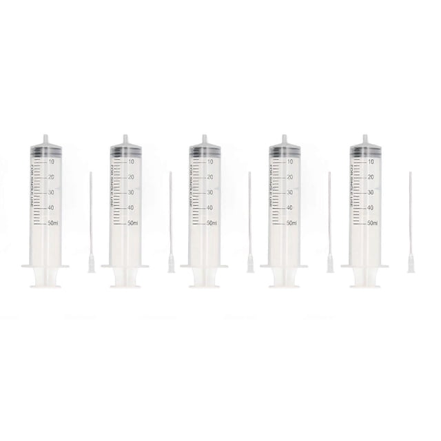 5pcs ink filling syringe 50ml injector drawing tool with scale for printer cartridge