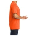 thumbnail image 3 of Mens Core Blend Cotton/Polyester Tee Shirt Safety Orange S, 3 of 6