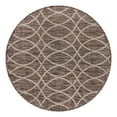 thumbnail image 2 of Unique Loom Outdoor Trellis Collection Area Rug - Gitter (3' 1" Round Brown/Ivory), 2 of 6
