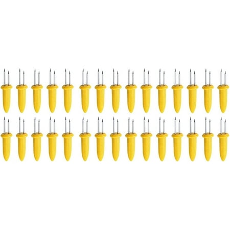 

10/30/50 Pcs Stainless Steel Corn Holders Corn on The Cob Skewers Twin Prong Sweetcorn Holders for Home Cooking and BBQ(10pcs)