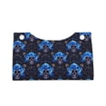 thumbnail image 4 of Lsque cool blue flower Skull Printed Long Tissue Box Cover Holder, Facial Paper Organizer Dispenser,Triangle with Bottom Belt, PVC Leather Decorative Organizer, 4 of 9