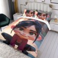 thumbnail image 3 of Vanellope Conjunto de sábanas temático, trío de piezas, cómodo y amigable con la piel, diseño único, regalo de decoración para el hogar para familiares, amigos y fans,140cm *210cm, 3 of 6