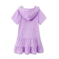 thumbnail image 2 of Kids Toddler Little Girl Swim Cover Up Towel Terry Swimsuit Wraps Zip Up Bathing Suit Robe Pool Beach Coverup Aosijia, 2 of 7
