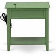thumbnail image 4 of East West Furniture DE-12-ET Denison Side Table - Rectangle Night Stand with a Drawer for Bedroom, 24x19 Inch, Clover Green, 4 of 10