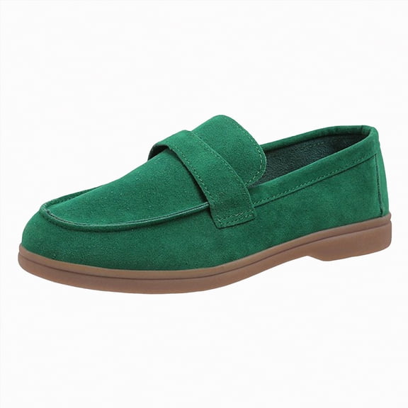 Rotm Low-Top Slip Ons Women's Fashion Sneakers Casual Sneakers for Women Comfortable Flats Breathable Padded Insole Slip on Sneakers Women Low Slip on Shoes Shoes For Women Green,Size 6.5