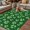 Light Green Dark Green, variant on Green St. Patrick's Day Outdoor Rug for Patio/Deck/Porch, Non-Slip Large Area Rug 6 x 9 Ft, Lucky Clovers Watercolor Rustic Indoor Outdoor Rugs Washable Area Rugs, Camping Rug Carpet Runner