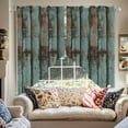 thumbnail image 2 of Retro Wood Grain Swag Valances for Windows 2 Pack Gradient Barn Door Farmhouse Board Swag Kitchen Curtains 36 Inches Long Rod Pocket Short Window Treatment for Kitchen Bathroom 28"x36", 2 of 8