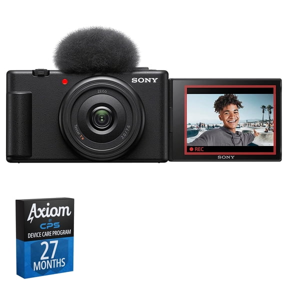 Sony ZV-1F Vlogging Camera (Black) 27-Month Axiom Care
