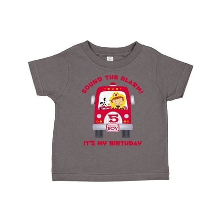 

Inktastic Fire Truck 5th Birthday Boy Gift Toddler Boy Girl T-Shirt