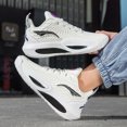 thumbnail image 5 of Men's Mid-Top Lace-Up Basketball Sneakers, Grid Textured Upper Athletic Shoes for Sports and Daily Wear, 5 of 7