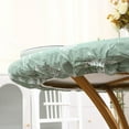 thumbnail image 6 of Round Vinyl Fitted Tablecloth with Flannel Backing Elastic Edge Design Table Cover Waterproof Oil-Proof Plastic Table Cloth Stain-Resistant Wipeable for 45"-52" Round, 6 of 6