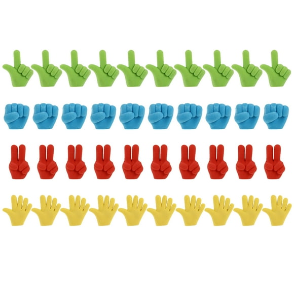 MasteelfCA 40Pcs Finger Shaped Eraser Cartoon Painting Eraser Students Gift (Random Style)