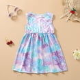 thumbnail image 5 of URMAGIC Girls Sleeveless Dress Round Neck Butterfly Printed Sundress for Casual Home Party Beach 2-12 Years, 5 of 13