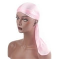 thumbnail image 2 of Aunavey Satin Silk Head Wrap Durag Long Tail Beanies for Men Headwraps Pirate Cap, 2 of 4