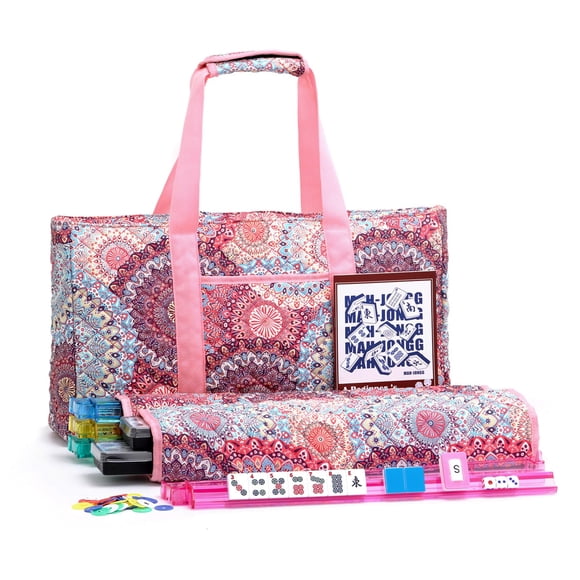 Juego de fichas American Mahjong Kyerlish con bolsa, 166 fichas azules