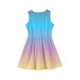 thumbnail image 4 of LTTVQM Girls Dresses Size 9-10 Casual Gradient Sundress Loose Fit Sleeveless Midi Dress Trendy Crewneck Spring Dresses Light Blue 9-10 Years, 4 of 5