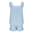 thumbnail image 6 of Posijego Women's Plus Size Pajama Sets Ruffled Tank Camisole Sleepwear and Shorts Summer Sleepwear Loungewear Pjs Sets, 6 of 8