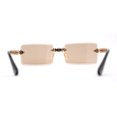 thumbnail image 4 of Super Luxury Rich Rhinestone Chain Frame Rimless Gangster Sunglasses Gold Beige, 4 of 4