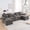 Chenille-Dark grey, variant on 133" Comfortable and Plush Living Room Sectional Sofa with Double Recliner and Deep Seat, U-Shaped Cloud Sectional Couch with Center Console
