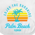 thumbnail image 4 of Inktastic Summer Enjoy the Sunshine Palm Beach Florida in Blue Boys or Girls Baby Bib, 4 of 4