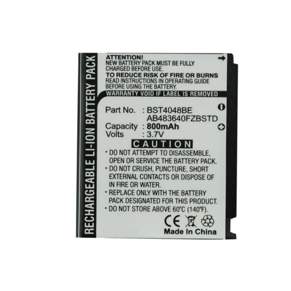 Batteries N Accessories BNA-WB-L4036 Cell Phone Battery - Li-ion, 3.7, 800mAh, Ultra High Capacity Battery - Replacement for Samsung AB483640CU, AB603443CE, AB603443CUCSTD Battery