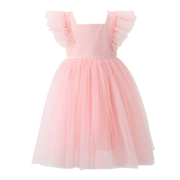 Kid Girls Dresses Girls Tulle Dress Pink Dresses For Girls Long Dresses For Girls Girls Children'S Day Outfit 4-5 Years