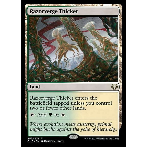 MtG Phyrexia: All Will Be One Rare Razorverge Thicket #257