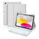 thumbnail image 1 of Funda con teclado Hamile para iPad 11.ª generación de 10.9 pulgadas, color gris claro, 1 of 8