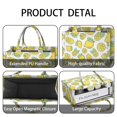 thumbnail image 4 of Large Capacity Tote Bag,Yellow Lemon Fruit Leaves White Pattern Handbag Fashion Luxury Tote Bag,15.7"x13"x 5.1" Inches,Laptop Compatible, 4 of 6