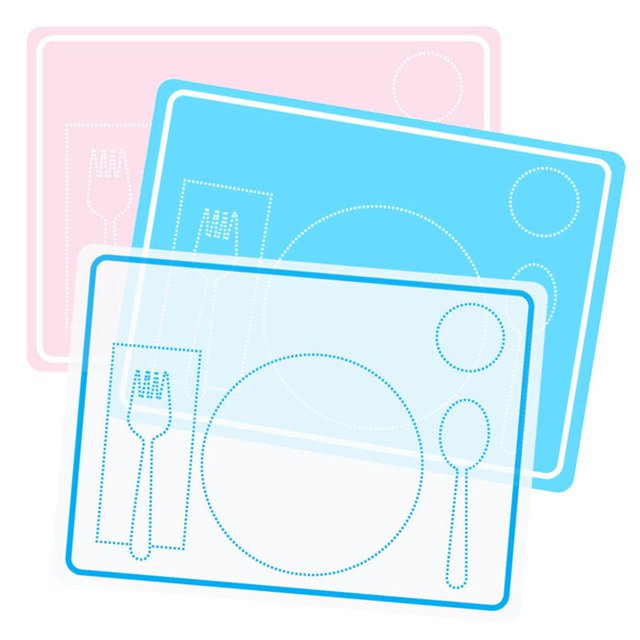 Kindergarten Teaching Placemats Early Education Institutions Students Children Silicone Tableware Placement Mats white