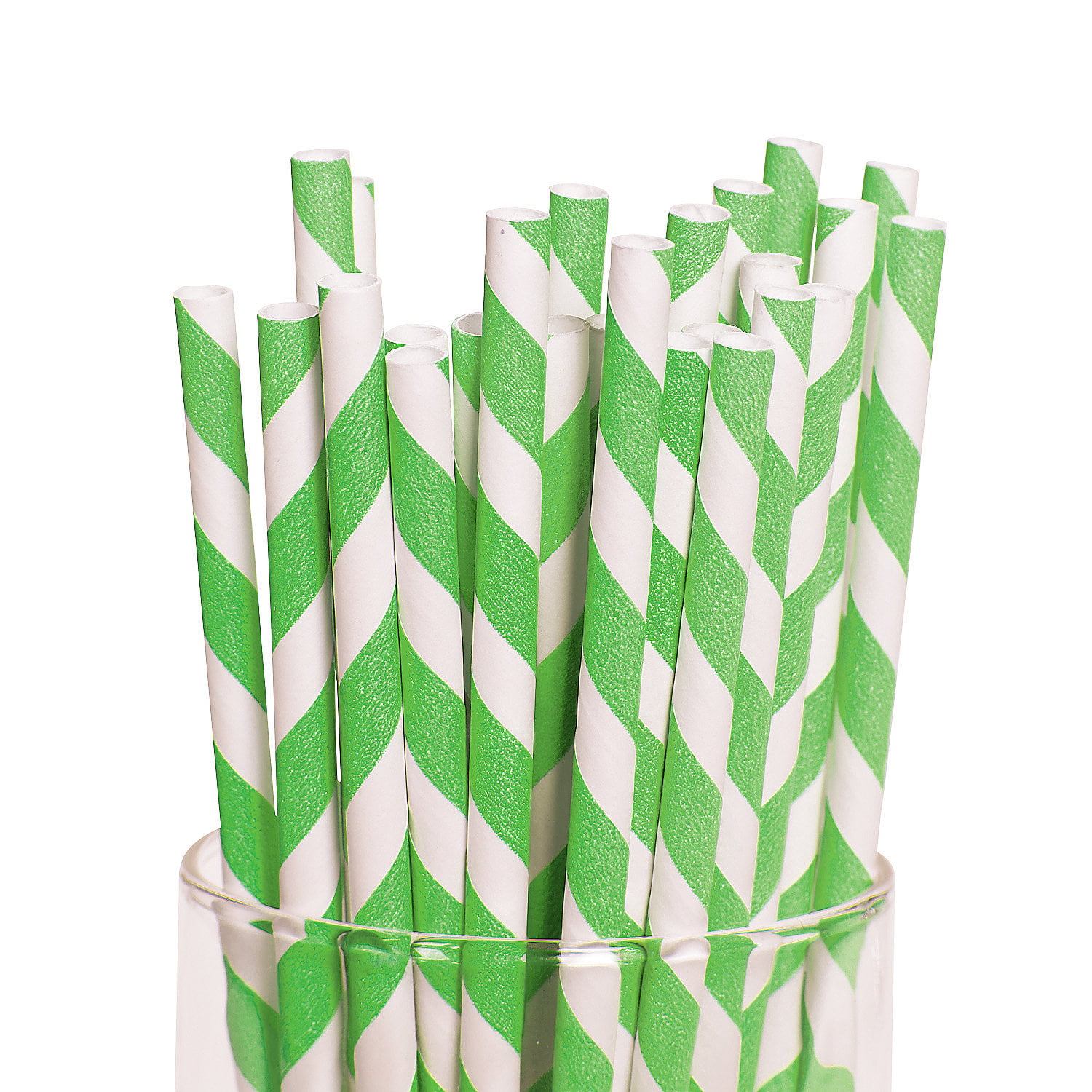 25 Pcs Diagonal Striped Drinking Straws Paper Straws For Party Decor 