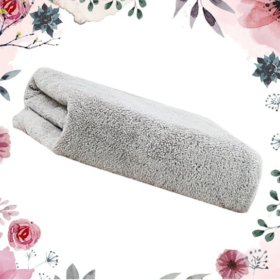 LIFKOME Large Grey Coral Fleece Bath Towel Soft, Absorbent and Comfortable for Home Bathroom Use