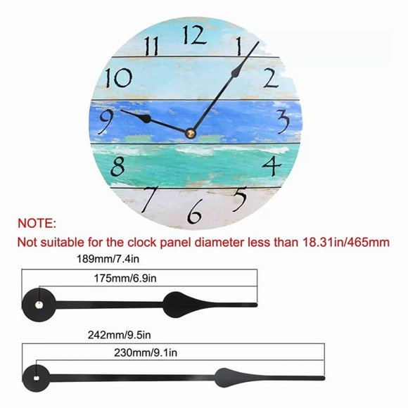5pcs High Torque I Shaft Hands Quartz DIY Wall Clock Movement Mechanism Hands Kit Jumping Seconds DIY Clock Replacement