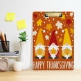thumbnail image 5 of FMSHPON Happy Thanksgiving Three Gnomes Clipboard Hardboard Wood Nursing Clip Board and Pull for Standard A4 Letter 13x9 inches, 5 of 7