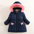 thumbnail image 2 of Girls Winter Coat Long Puffer Down Jacket Windproof Hooded Outwear Thick Padded Coat, 2 of 5