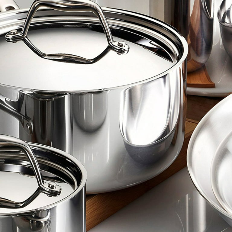 Tramontina 12-Piece Tri-Ply Clad Stainless Steel Cookware Set, with Glass  Lids - Walmart.com
