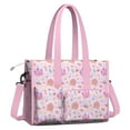 thumbnail image 2 of Teacher Tote Bag,Classic Princess Pattern Teacher Utility Tote Bag,Large Work Tote Bags for Women with Multiple Pockets,Top Zipper Closure,13.8x10.6x6.7 Inch, 2 of 5