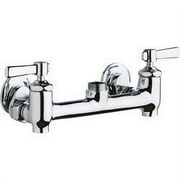 Chicago Faucet 640-LES369YAB Hot and Cold Water Sink Faucet with Integral Supply Stops