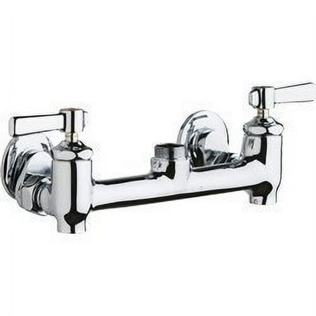 Chicago Faucet 640-LES369YAB Hot and Cold Water Sink Faucet with Integral Supply Stops