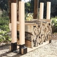 thumbnail image 4 of UOIENRT 2 Pcs Étagère à Bois pour Rangement de Bois de Chauffage Extérieur, Support Empilable Réglable pour Bûches de Feu, Rangement en Fer Robuste pour Bois de Foyer, 4 of 8