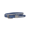thumbnail image 1 of Womens 3/4" (20 mm) Western Cowgirl Rhinestone Studded Skinny Faux Ostrich Leather Belt, 1 of 2