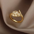 thumbnail image 3 of vintage-fashion-midsummer-leaf-ring-palm-leaf-ring-adjustable, 3 of 4