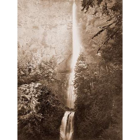 Multnomah Falls Columbia River Multnomah Falls Columbia River Oregon 2500 feet 1867 Poster Print by Carleton Watkins ()