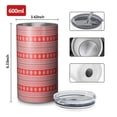 thumbnail image 4 of 20oz Coffee Tumblers Red Christmas Folk Pattern Stainless Steel Vacuum Insulated Travel Tumbler Coffee Cups Mug with Lid and Straw with Cleaning Brush for Cold & Hot Drinks, 4 of 5