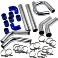 thumbnail image 4 of Universal 8x 2.5 inch Aluminum Pipe Turbo Intercooler Piping Kit Blue Coupler Hardware, 4 of 6