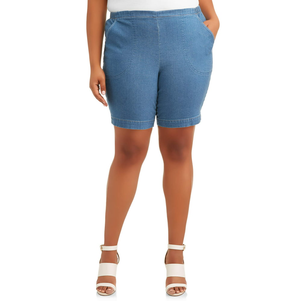 Just My Size - Just My Size Women's Plus Size 2 Pocket Pull On Shorts ...