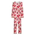 thumbnail image 6 of Tnhcen Festive Pajamas Set 2 Piece Cute Christmas Strawberry Print V-Neck Long Sleeve Pants Cozy Loungewear Snug Home Clothes for Women S-3XL, 6 of 6