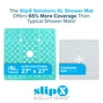 thumbnail image 4 of SlipX Solutions 27 x 27 Extra Large Square Shower Mat in Translucent Aqua, 4 of 8